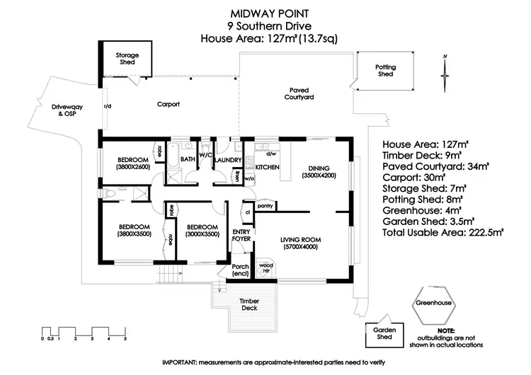 Floorplan of Homely house listing, 9 Southern Drive, Midway Point TAS 7171