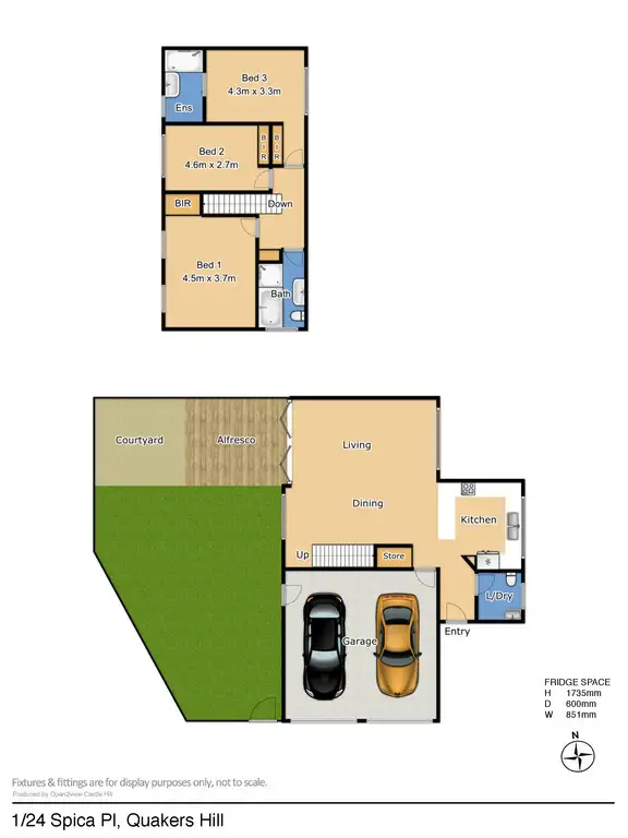 Floorplan of Homely house listing, 1/24 Spica Place, Quakers Hill NSW 2763