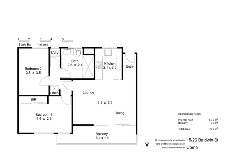 Floorplan of Homely unit listing, 15/26 Baldwin Street, Como WA 6152