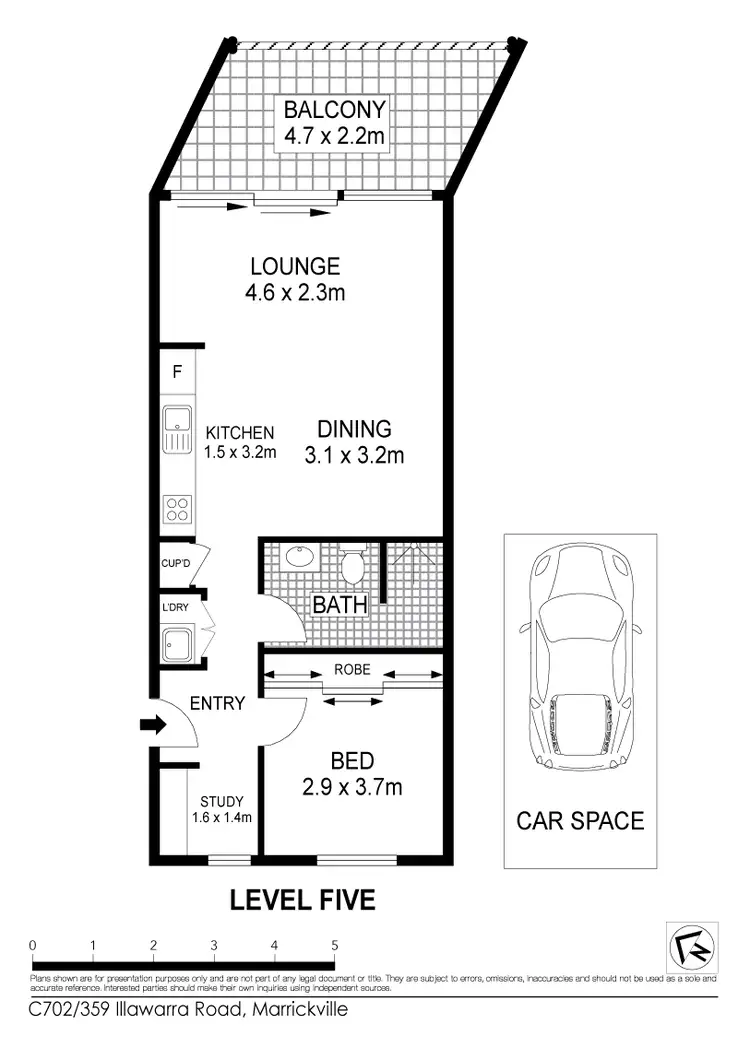 Floorplan of Homely apartment listing, C702/359 Illawarra Road, Marrickville NSW 2204