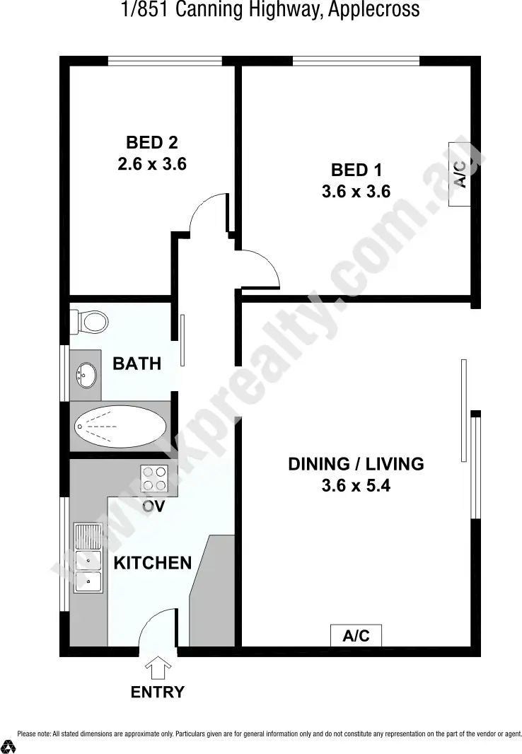 Floorplan of Homely apartment listing, 1/851 Canning Highway, Applecross WA 6153