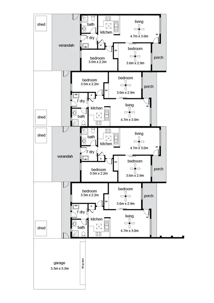 Floorplan of Homely other listing, 1A Crystal Avenue, St Marys SA 5042