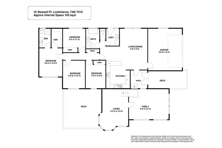 Floorplan of Homely house listing, 16 Wassell Place, Lindisfarne TAS 7015