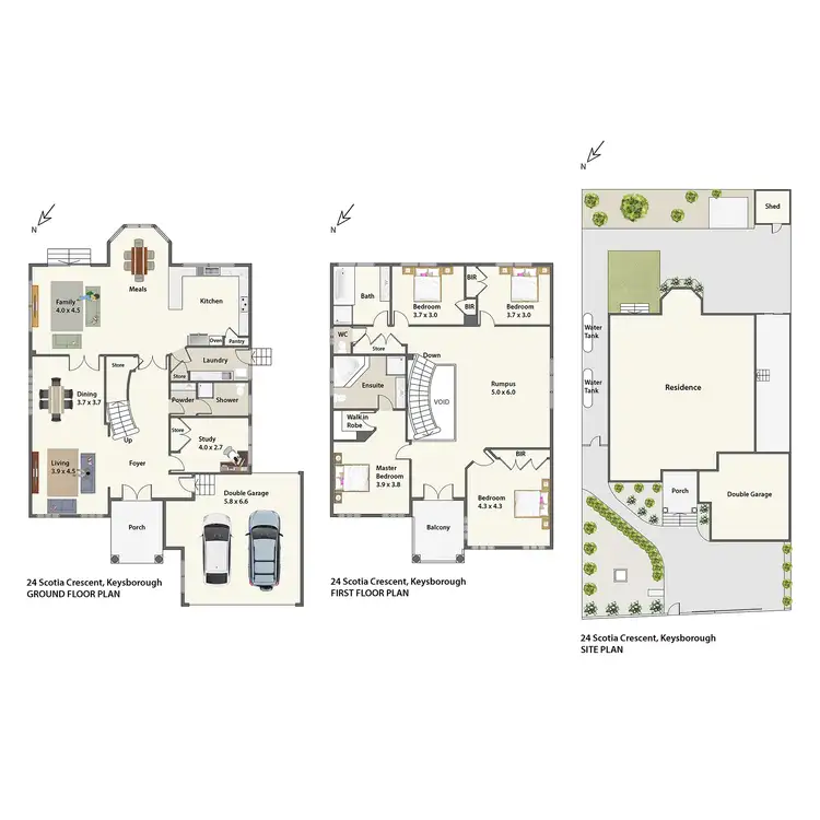 Floorplan of Homely house listing, 24 Scotia Crescent, Keysborough VIC 3173