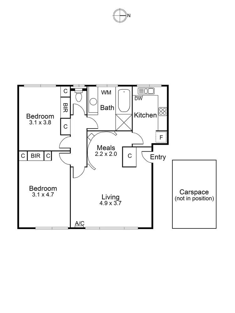 Floorplan of Homely apartment listing, 1/3 Lennox Street, Moonee Ponds VIC 3039