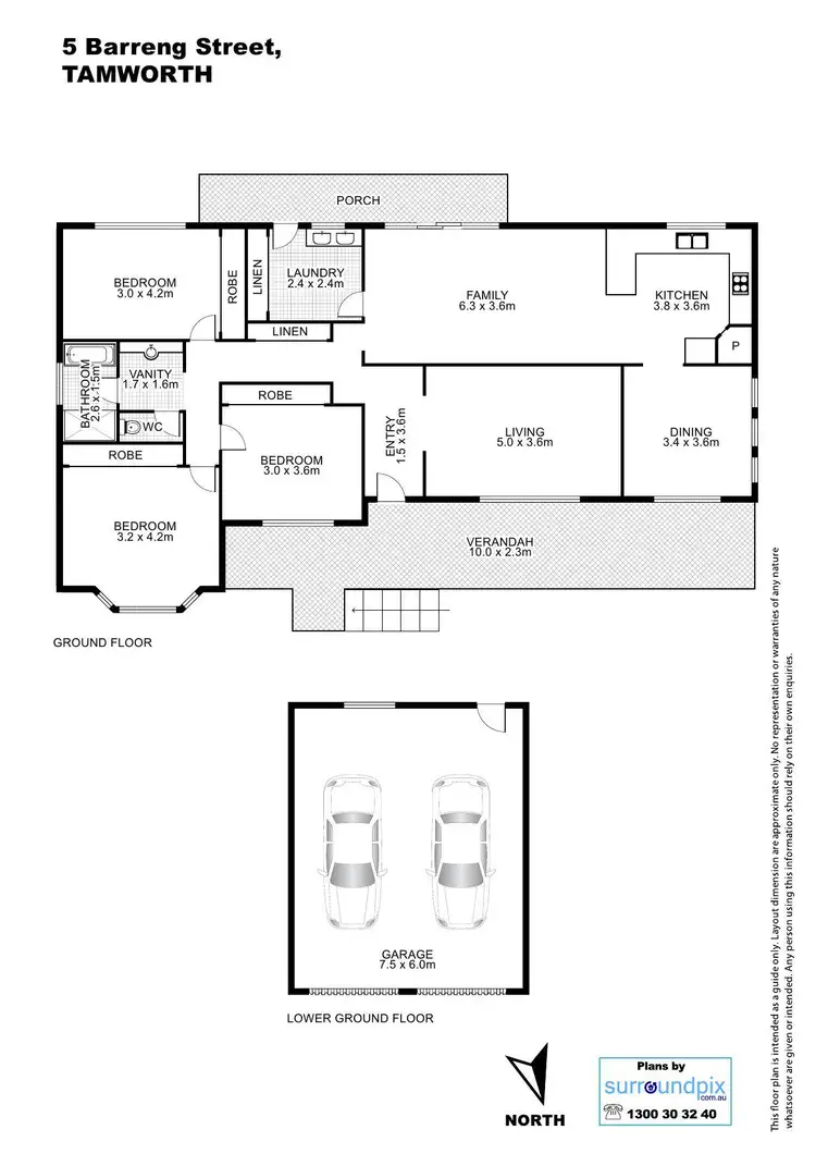 Floorplan of Homely house listing, 5 Barreng Street, Tamworth NSW 2340