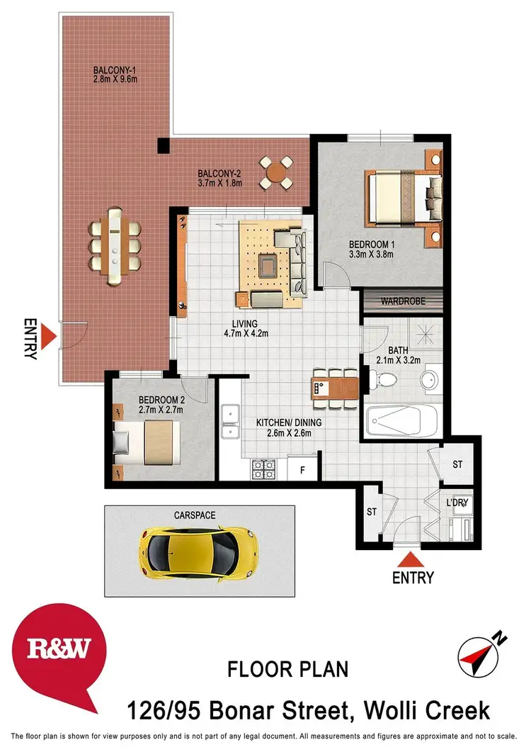 Floorplan of Homely apartment listing, 126/95 Bonar Street, Wolli Creek NSW 2205