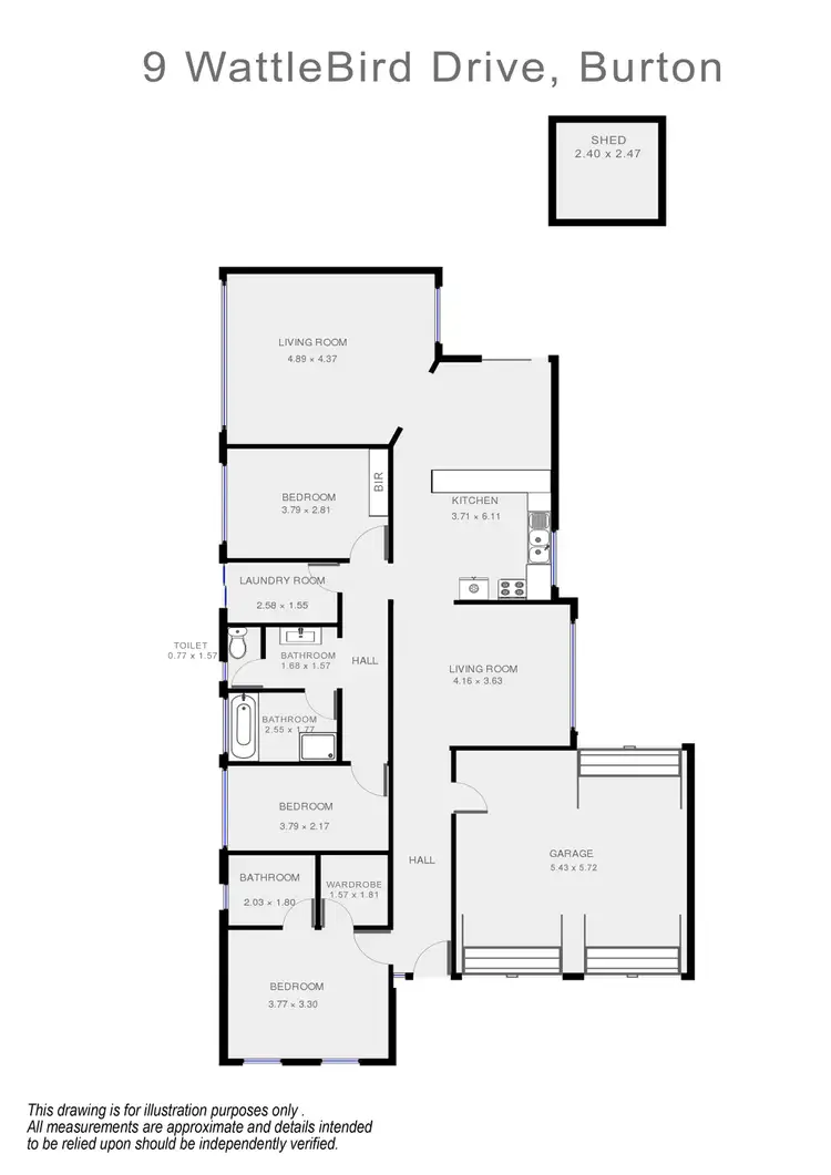 Floorplan of Homely house listing, 9 Wattlebird Drive, Burton SA 5110