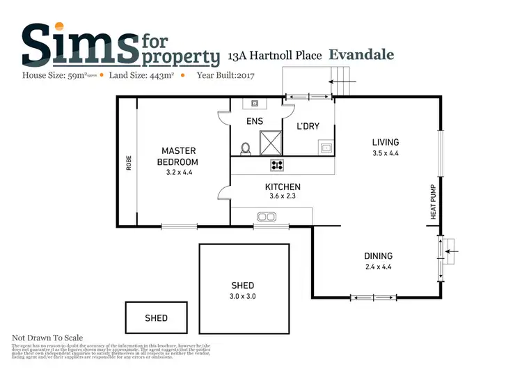 Floorplan of Homely house listing, 13a Hartnoll Place, Evandale TAS 7212