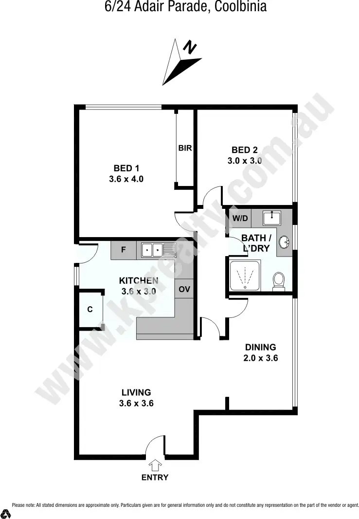 Floorplan of Homely apartment listing, 6/24 Adair Parade, Coolbinia WA 6050