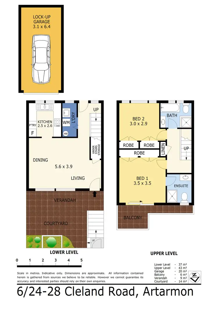 Floorplan of Homely townhouse listing, 6/24-28 Cleland Road, Artarmon NSW 2064