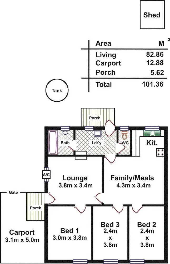 Floorplan of Homely house listing, 11 Hogarth Road, Elizabeth South SA 5112