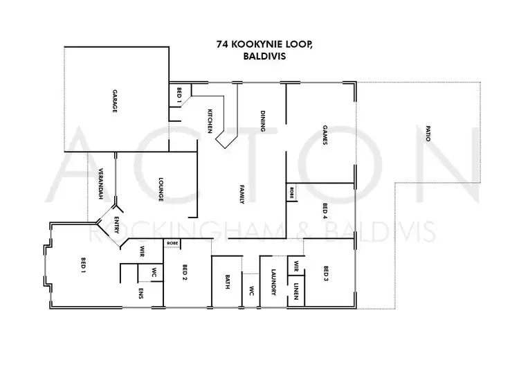 Floorplan of Homely house listing, 74 Kookynie Loop, Baldivis WA 6171