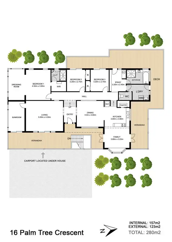 Floorplan of Homely house listing, 16 Palm Tree Crescent, Bangalow NSW 2479