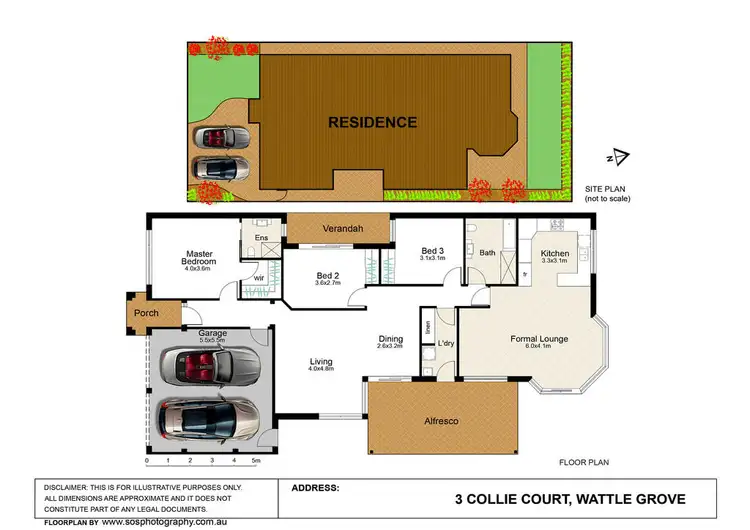 Floorplan of Homely house listing, 3 Collie Court, Wattle Grove NSW 2173