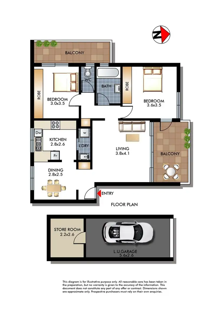 Floorplan of Homely apartment listing, 3/66 Penkivil Street, Bondi NSW 2026