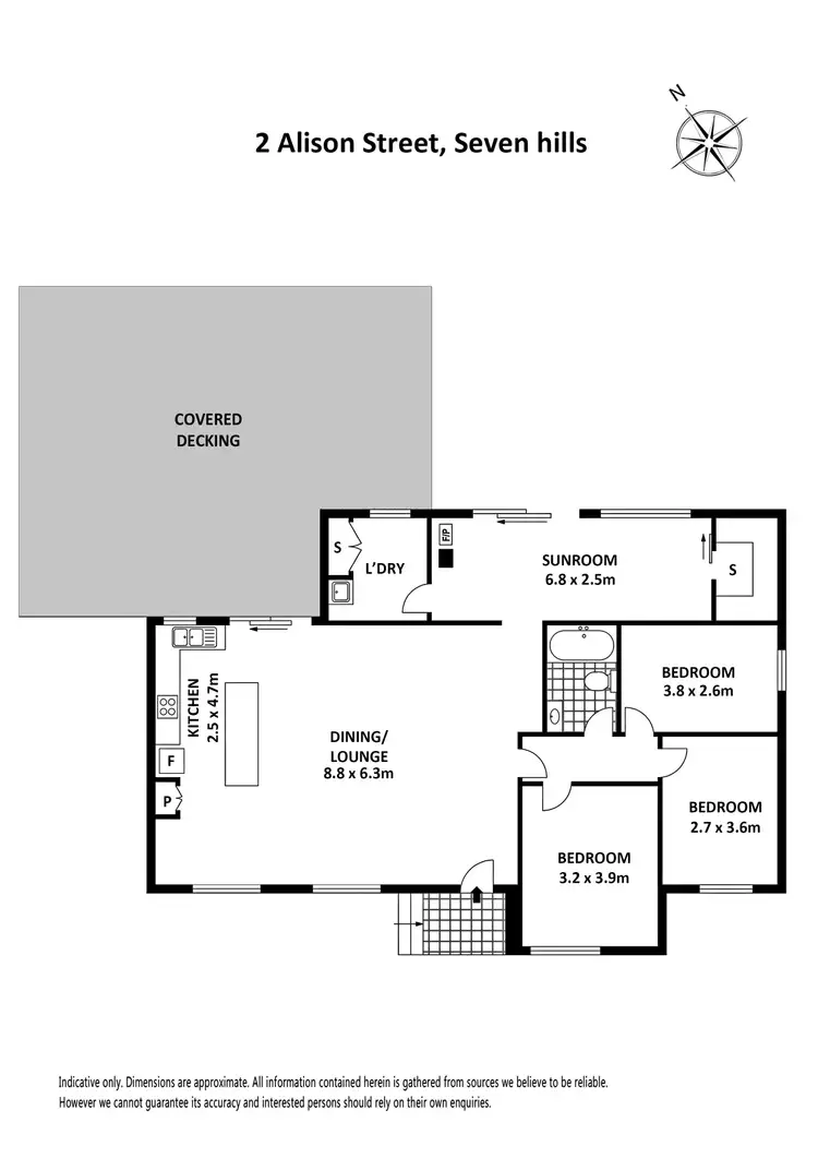 Floorplan of Homely house listing, 2 ALISON STREET, Seven Hills NSW 2147