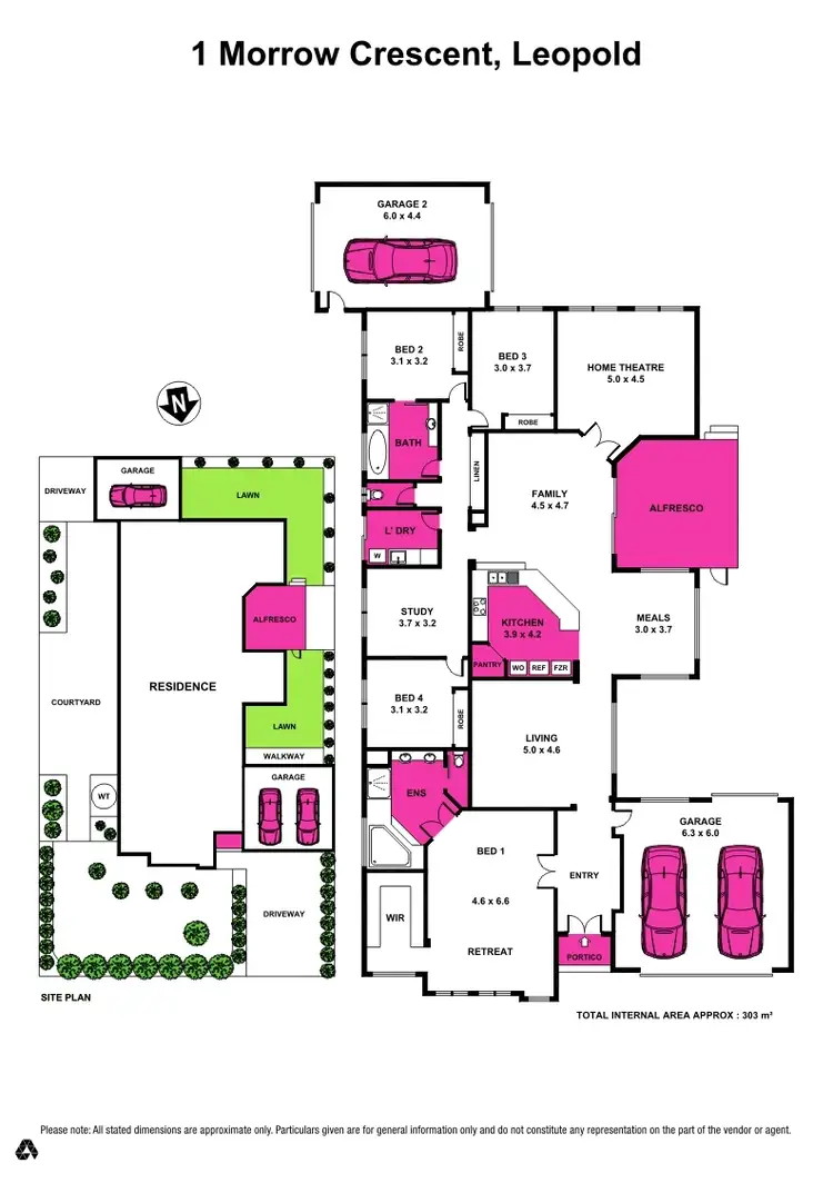 Floorplan of Homely house listing, 1 Morrow Crescent, Leopold VIC 3224
