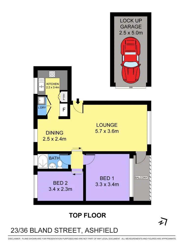 Floorplan of Homely apartment listing, 23/36 Bland Street, Ashfield NSW 2131