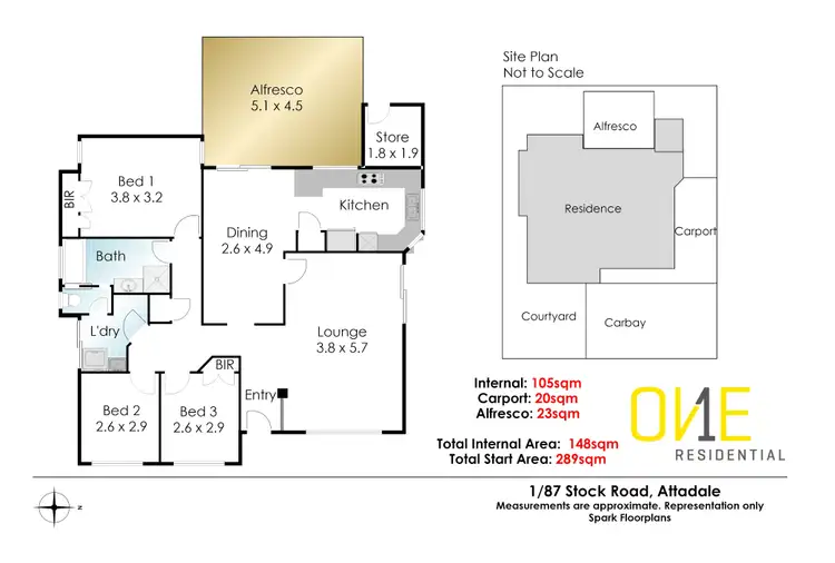Floorplan of Homely villa listing, 1/87 Stock Road, Attadale WA 6156