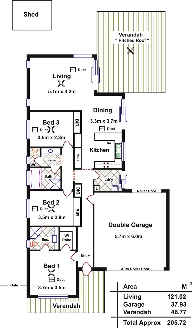 Floorplan of Homely house listing, 4 Kuta PLACE, Aldinga Beach SA 5173