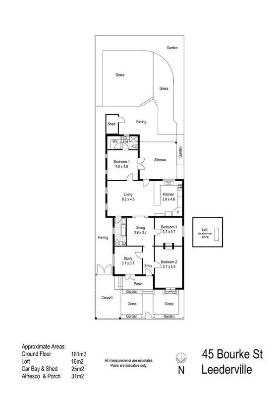 Floorplan of Homely house listing, 45 Bourke Street, Leederville WA 6007