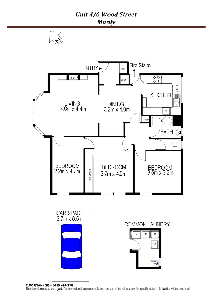 Floorplan of Homely apartment listing, 4/6 Wood St, Manly NSW 2095
