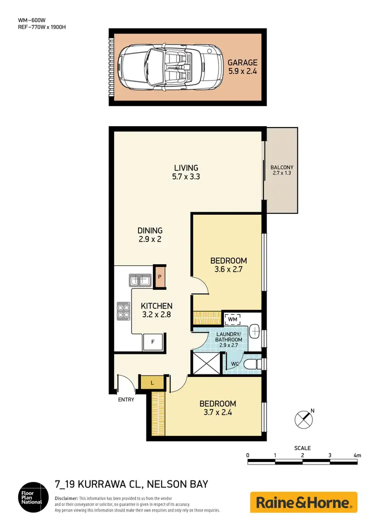 Floorplan of Homely apartment listing, 7/19 Kurrawa Close, Nelson Bay NSW 2315