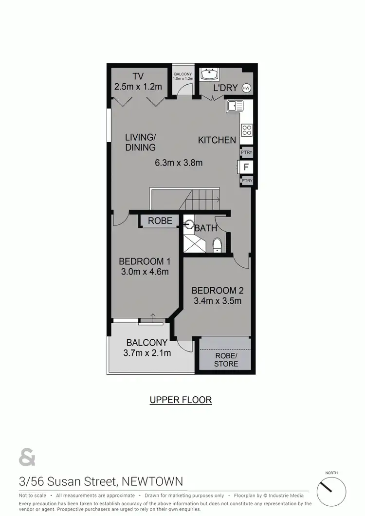 Floorplan of Homely apartment listing, 3/56 Susan Street, Newtown NSW 2042