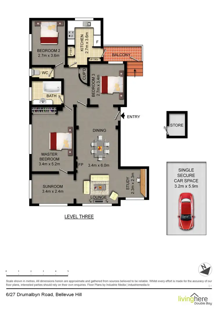 Floorplan of Homely unit listing, 6/27 Drumalbyn Road, Bellevue Hill NSW 2023