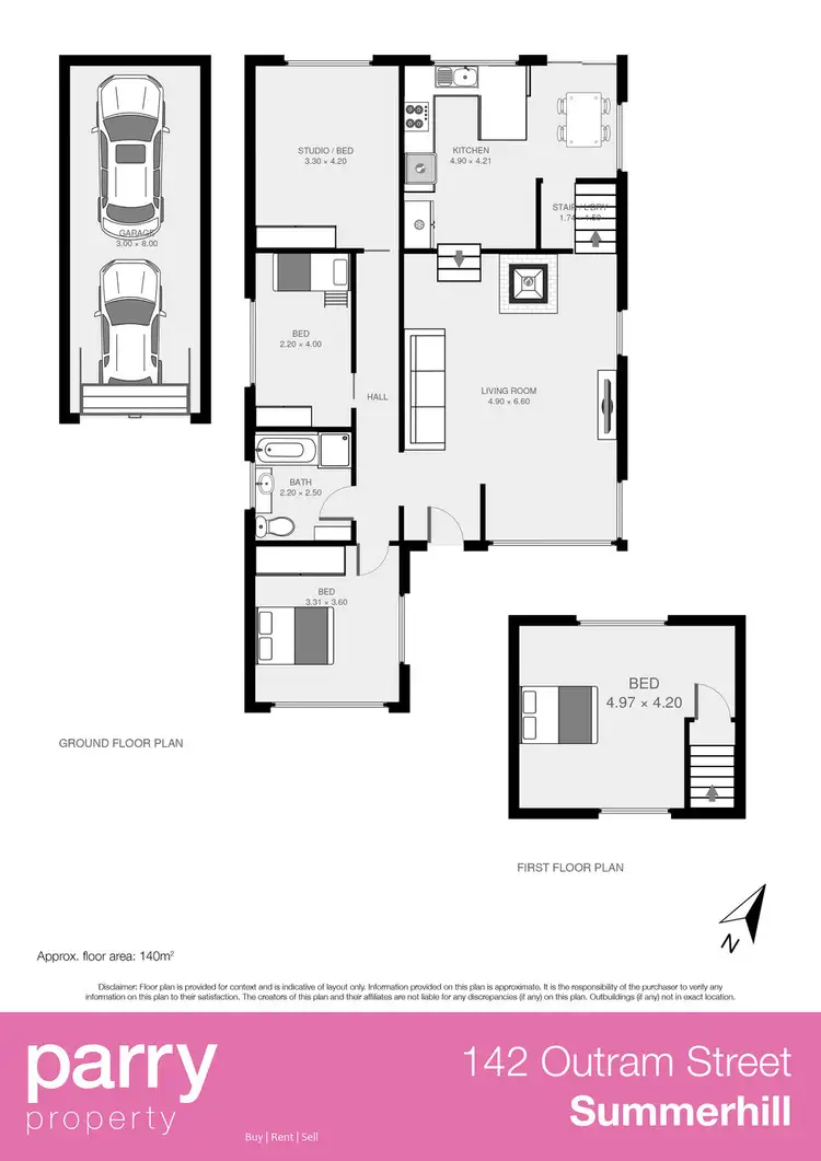 Floorplan of Homely house listing, 142 Outram Street, Summerhill TAS 7250