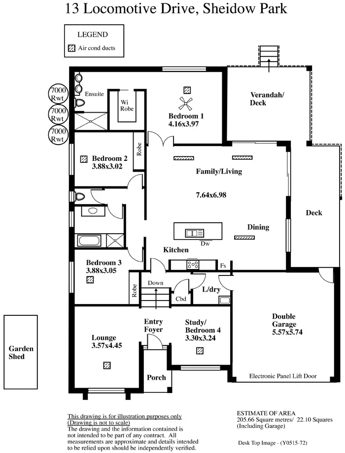 Floorplan of Homely house listing, 13 Locomotive Drive, Sheidow Park SA 5158