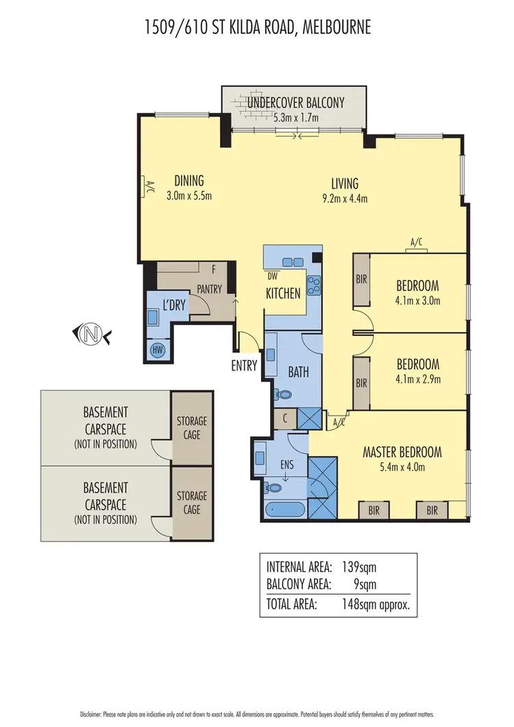 Floorplan of Homely apartment listing, 1509 610 St Kilda Rd, Melbourne VIC 3004