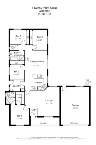 Floorplan of Homely house listing, 7 Sunny Park Close, Gisborne VIC 3437