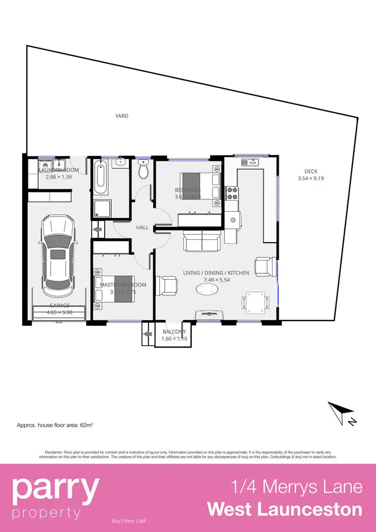Floorplan of Homely house listing, 1/4 Merrys Lane, West Launceston TAS 7250