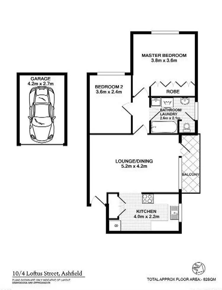 Floorplan of Homely unit listing, 10/4 Loftus Street, Ashfield NSW 2131