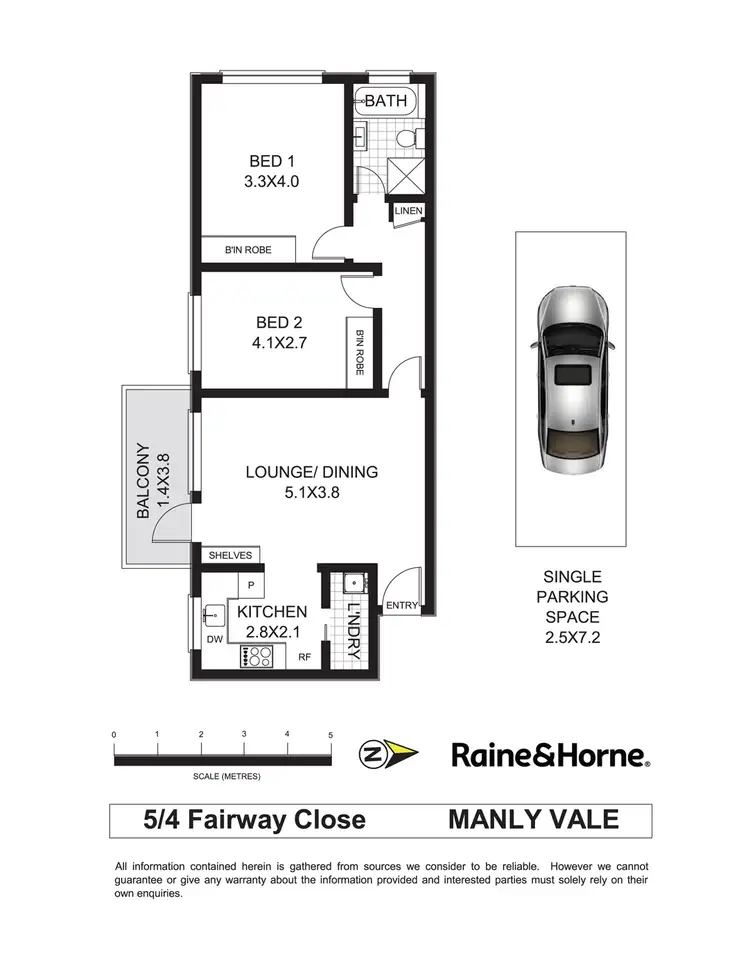 Floorplan of Homely apartment listing, 5/4 Fairway Close, Manly Vale NSW 2093