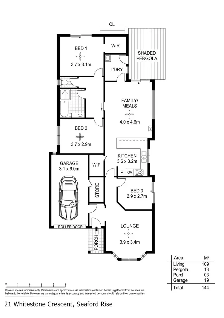 Floorplan of Homely house listing, 21 Whitestone Crescent, Seaford Rise SA 5169