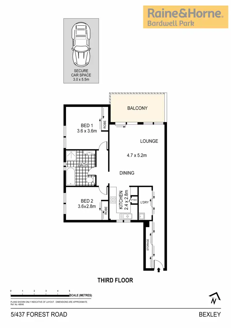 Floorplan of Homely apartment listing, 5/437 Forest Road, Bexley NSW 2207