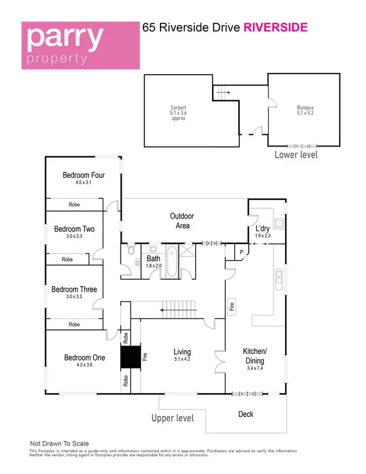 Floorplan of Homely house listing, 65 Riverside Drive, Riverside TAS 7250