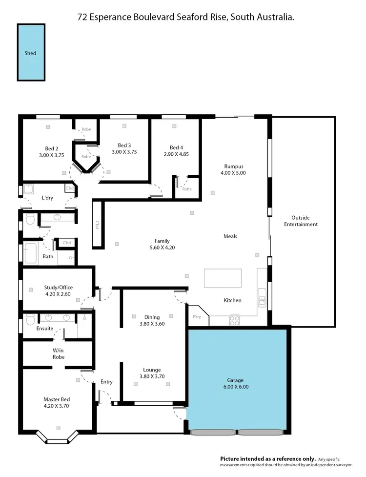 Floorplan of Homely house listing, 72 Esperance Boulevard, Seaford Rise SA 5169