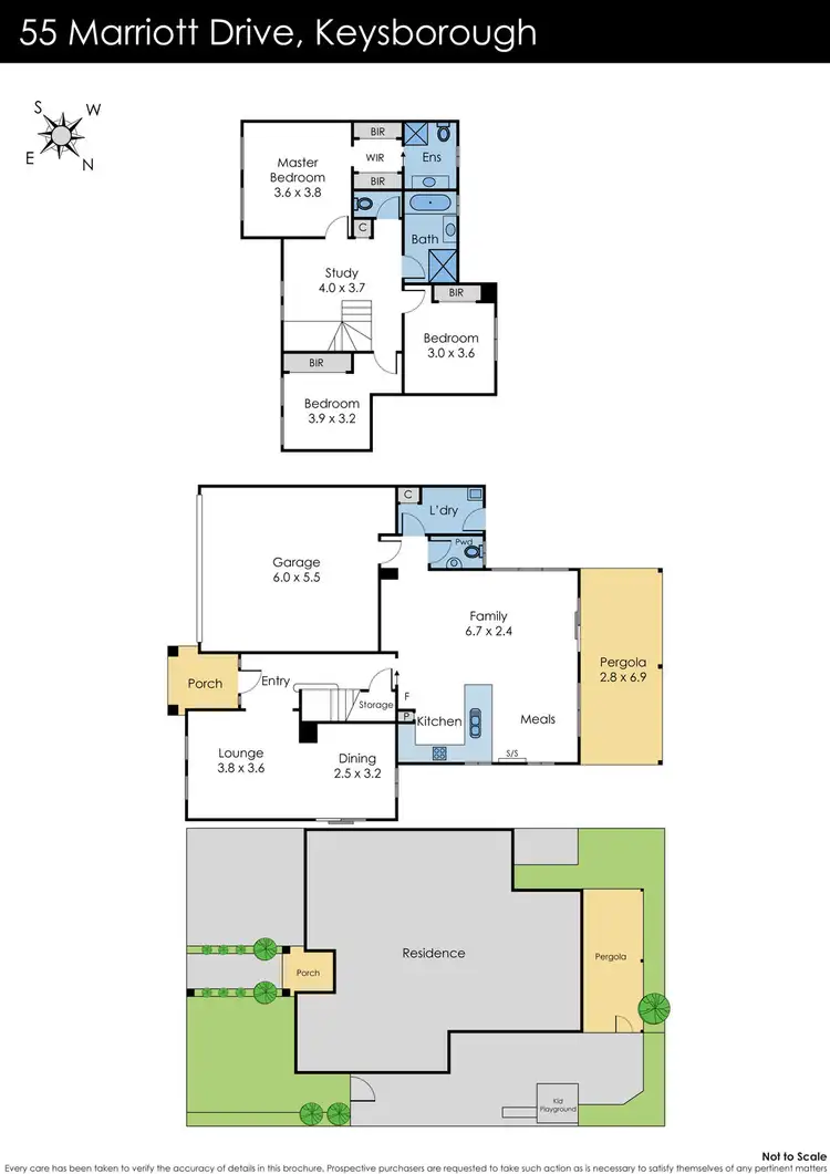 Floorplan of Homely house listing, 55 Marriott Drive, Keysborough VIC 3173