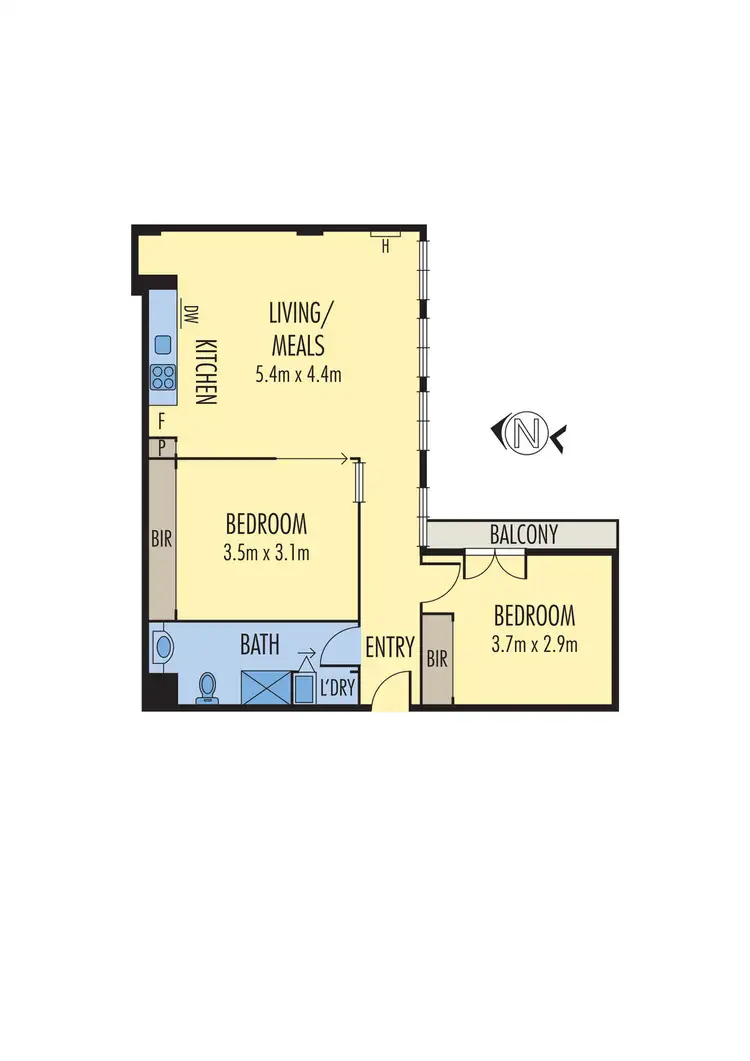 Floorplan of Homely apartment listing, 819/422 Collins Street, Melbourne VIC 3000