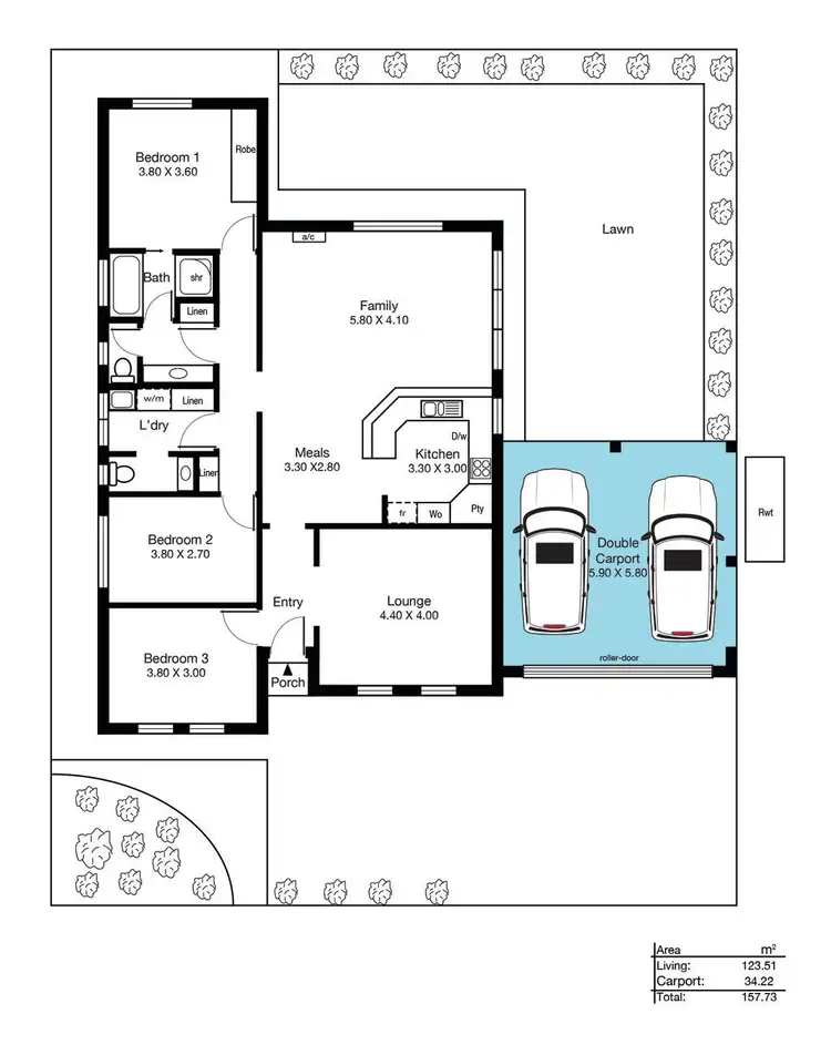 Floorplan of Homely house listing, 46a Murray Terrace, Oaklands Park SA 5046