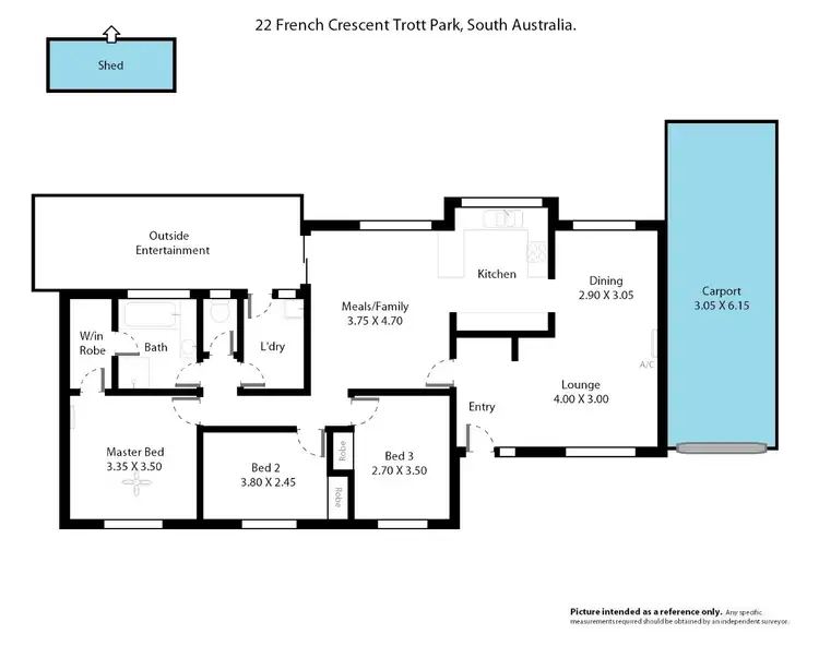 Floorplan of Homely house listing, 22 French Crescent, Trott Park SA 5158