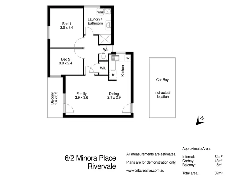 Floorplan of Homely unit listing, 6/2 Minora Place, Rivervale WA 6103