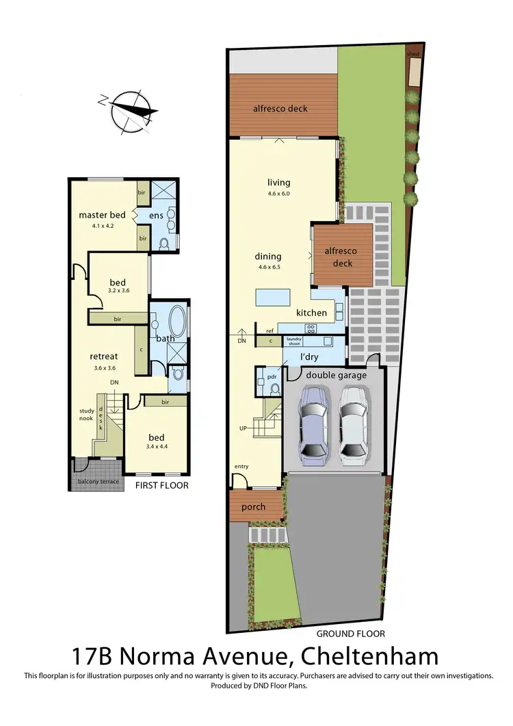 Floorplan of Homely townhouse listing, 17B Norma Avenue, Cheltenham VIC 3192