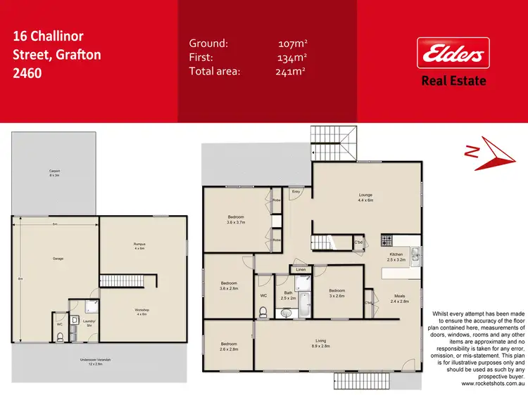 Floorplan of Homely house listing, 16 Challinor Street, Grafton NSW 2460