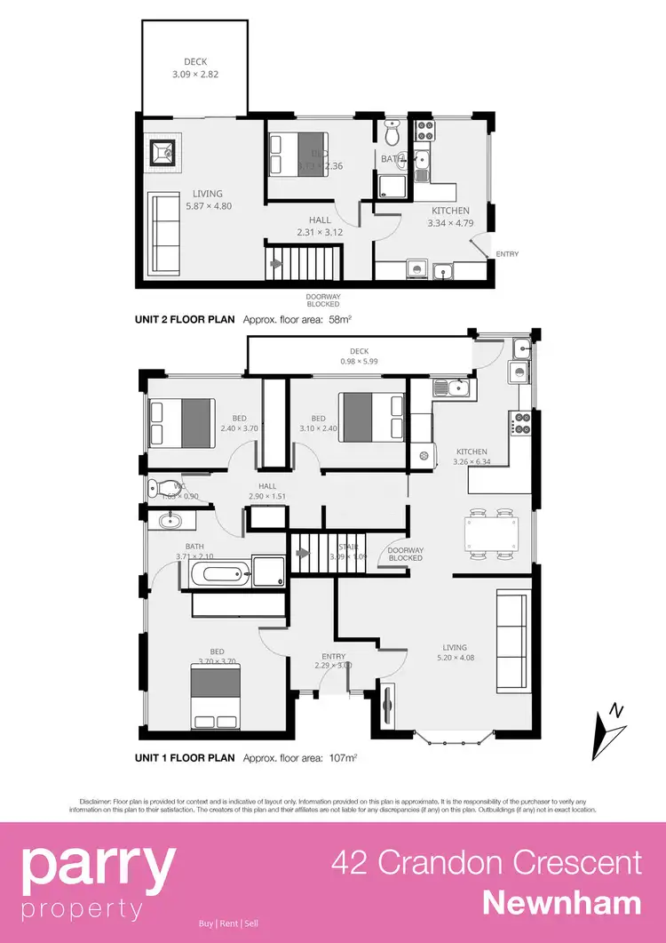 Floorplan of Homely house listing, 42 Crandon Crescent, Newnham TAS 7248