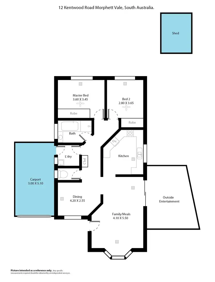 Floorplan of Homely villa listing, 12 Kentwood Road, Morphett Vale SA 5162